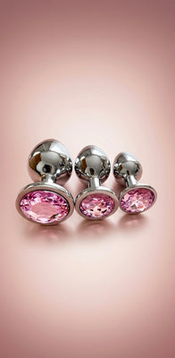 💎 Lot de 3 Plugs Anaux Bijou en Métal – Cristal Élégant & Finition Premium